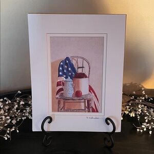 Ron Wickersham (autographed picture mat) Rustic Americana Art Print